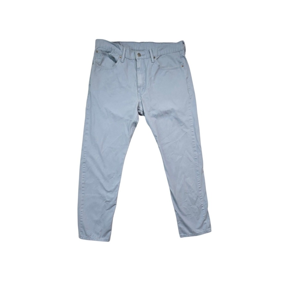 Levis 502 Regular Taper Pants Mens 36 Blue Stretch Twill Chino